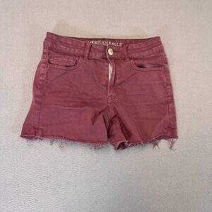 American Eagle Outfitters Super Stretch High Rise Shortie Shorts Womens 4 Purple